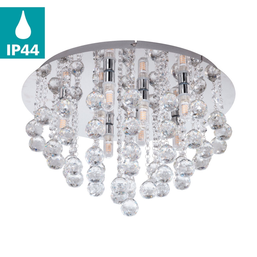 Eglo 79516 - Plafón LED de baño MONTEPRANDONE 8xG9/3W/230V IP44 cromo brillante