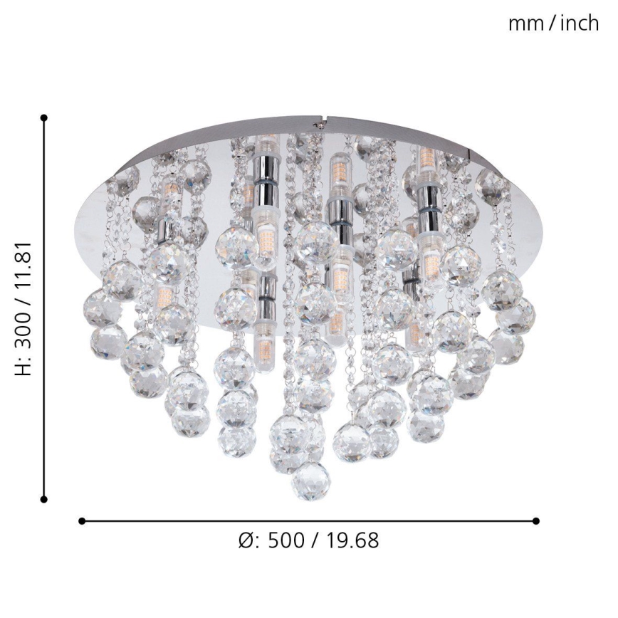 Eglo 79516 - Plafón LED de baño MONTEPRANDONE 8xG9/3W/230V IP44 cromo brillante