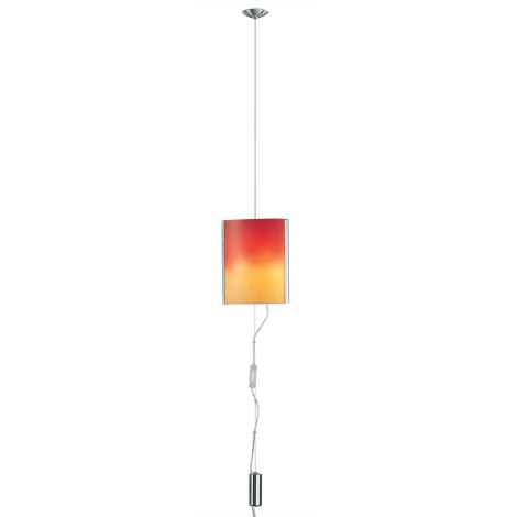 EGLO 83789 - Lámpara colgante MOBILE 2xE14/60W níquel/rojo/naranja