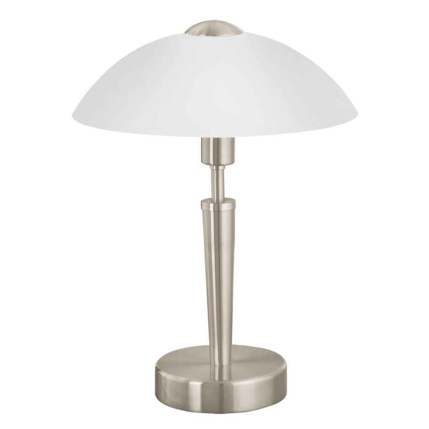 EGLO 85104 - Lámpara de mesa SOLO 1 1xE14/60W/230V níquel mate/satén