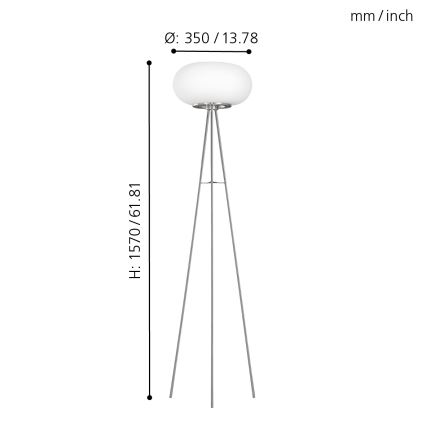 EGLO - Lámpara de pie OPTICA 2xE27/60W diá. 35 cm