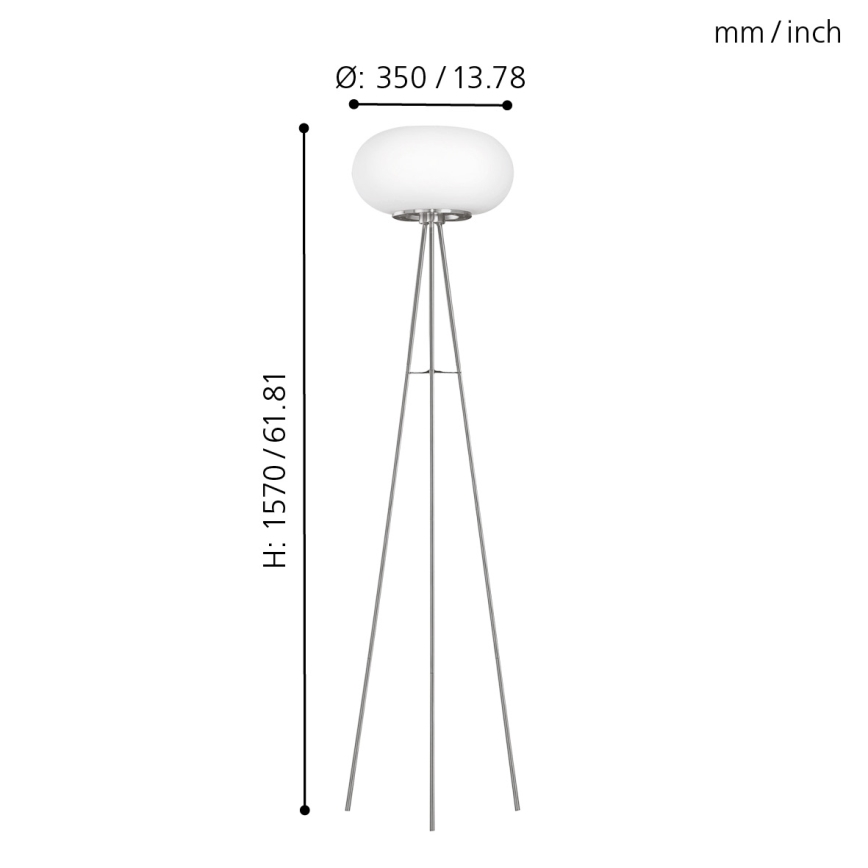 EGLO - Lámpara de pie OPTICA 2xE27/60W diá. 35 cm