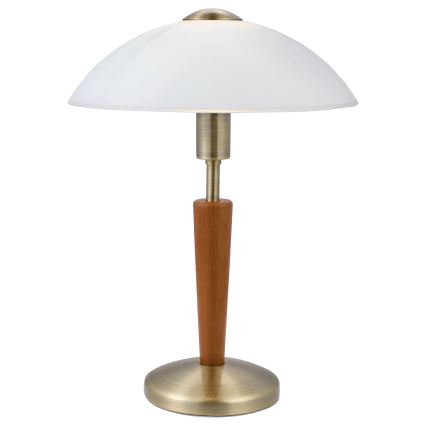 EGLO 87256 - Lámpara de mesa regulable SOLO 1 1xE14/60W nuez