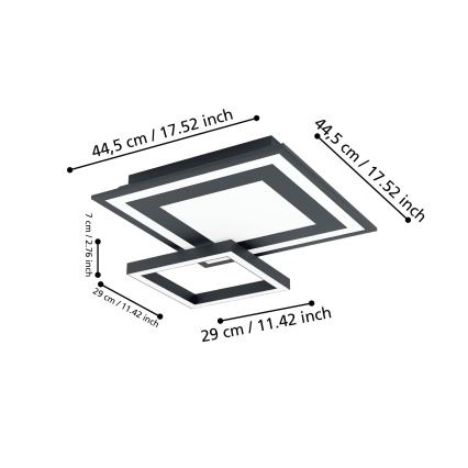 Eglo - Plafón LED RGBW regulable LED/21,6W/230V ZigBee