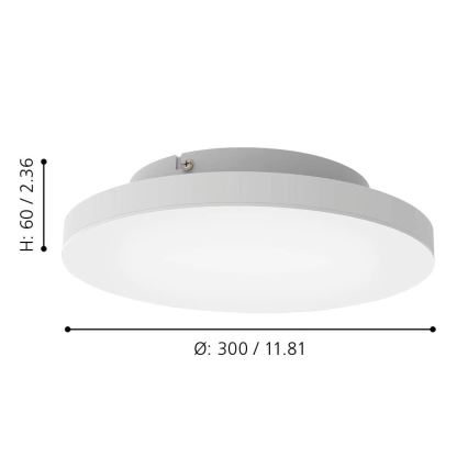 Eglo - Plafón LED RGBW regulable LED/15,7W/230V ZigBee