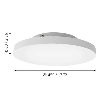 Eglo - Plafón LED RGBW regulable LED/22,4W/230V ZigBee