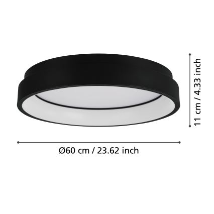 Eglo - Plafón LED RGBW regulable LED/26W/230V ZigBee