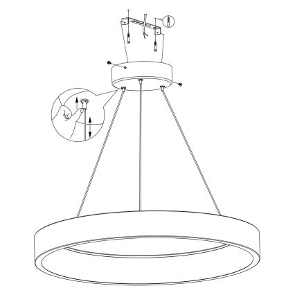 Eglo - Lámpara colgante LED RGBW regulable LED/26W/230V 2700-6500K ZigBee