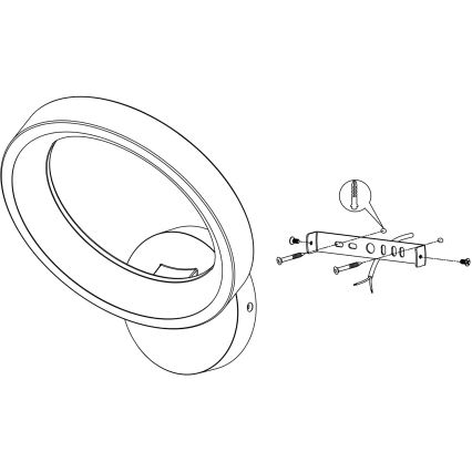 Eglo - Aplique LED RGBW regulable LED/16W/230V ZigBee