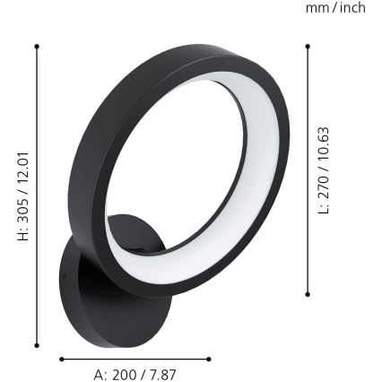 Eglo - Aplique LED RGBW regulable LED/16W/230V ZigBee