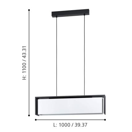 Eglo - Lámpara colgante LED RGBW regulable LED/33,6W/230V ZigBee