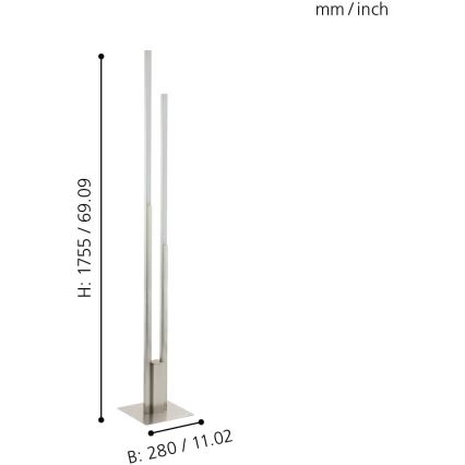 Eglo - Lámpara de pie LED RGBW regulable LED/32W/230V ZigBee