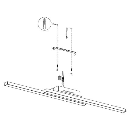 Eglo - Plafón LED RGBW regulable LED/32W/230V negro ZigBee