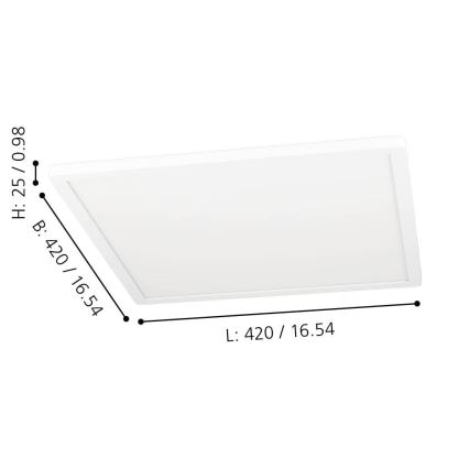 Eglo - Plafón LED RGBW regulable LED/16,5W/230V 2700-6500K blanco ZigBee