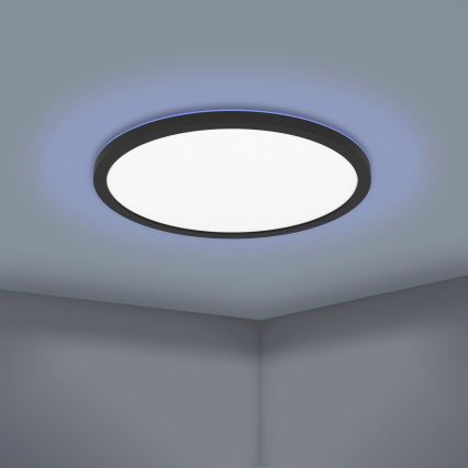 Eglo - Plafón LED RGBW regulable LED/14,6W/230V negro ZigBee