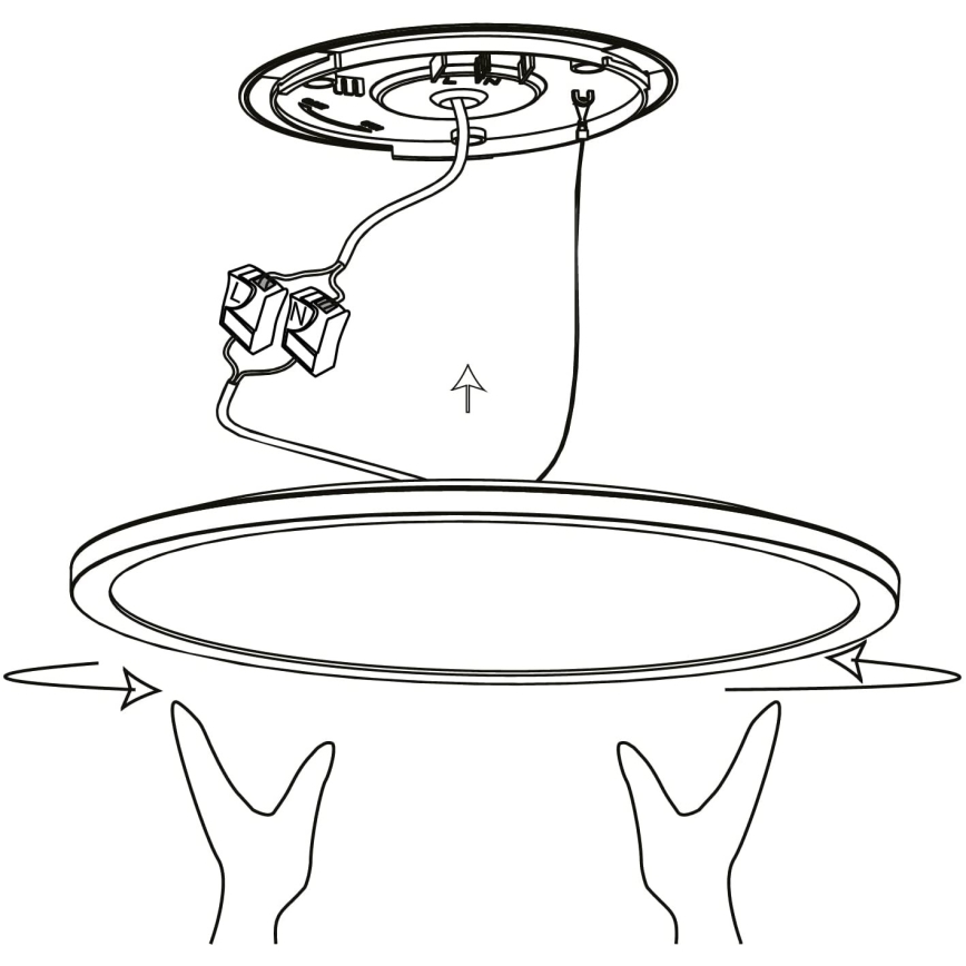 Eglo - Plafón LED RGBW regulable LED/14,6W/230V negro ZigBee