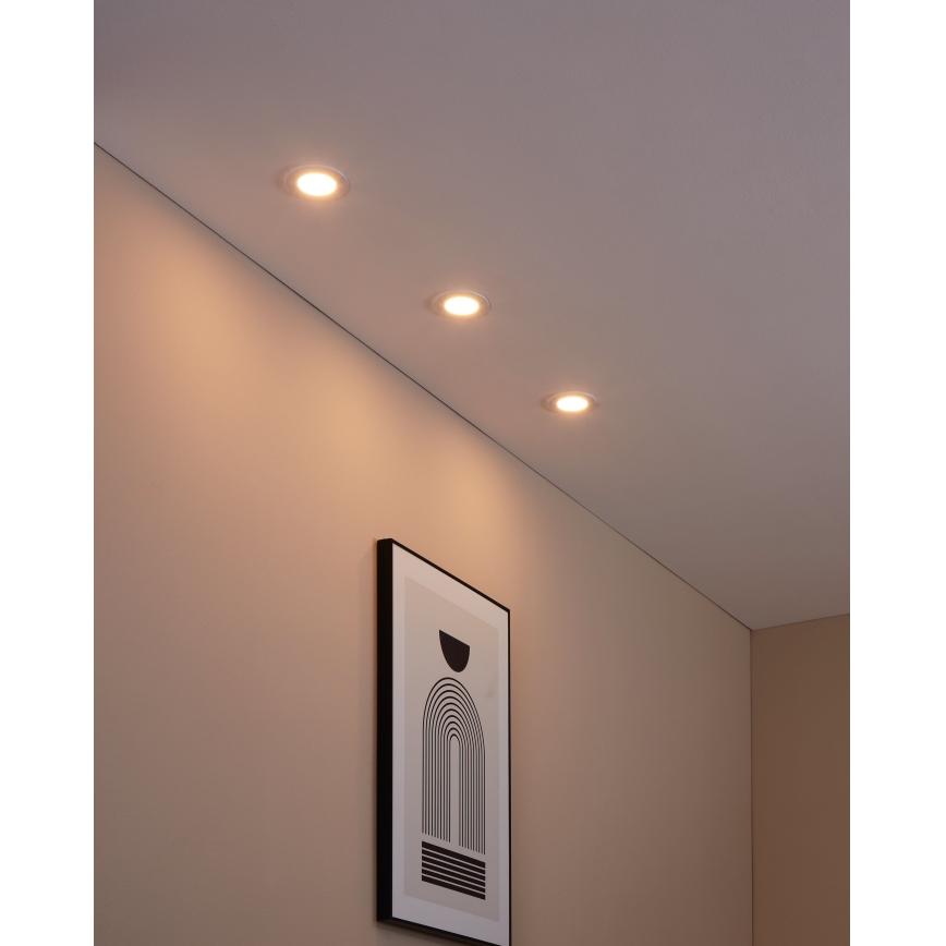 Eglo - SET 3xLED Lámpara empotrable regulable FUEVA-Z  LED/2,8W/230V IP44