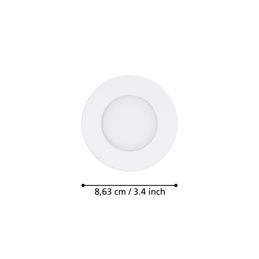 Eglo - SET 3xLED Lámpara empotrable regulable FUEVA-Z  LED/2,8W/230V IP44