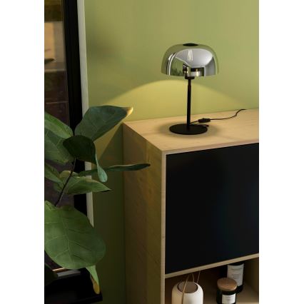 Eglo - Lámpara de mesa 1xE27/40W/230V negro/gris