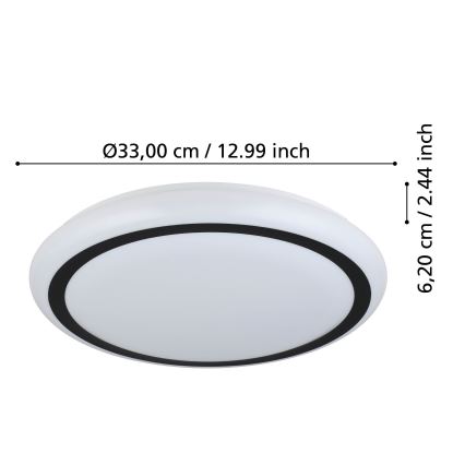 Eglo - Plafón LED LED/14,6W/230V