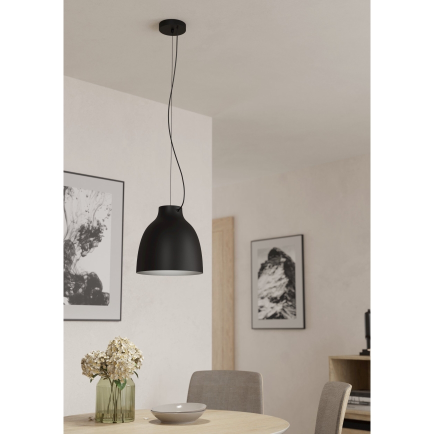 Eglo - Lámpara colgante 1xE27/40W/230V negro