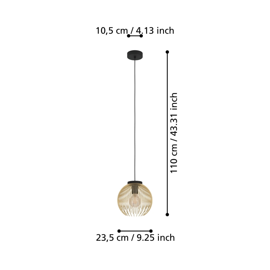 Eglo - Lámpara colgante 1xE27/40W/230V
