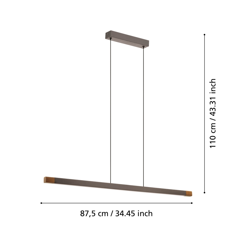 Eglo - Lámpara de araña LED regulable LED/18W/230V 3000K