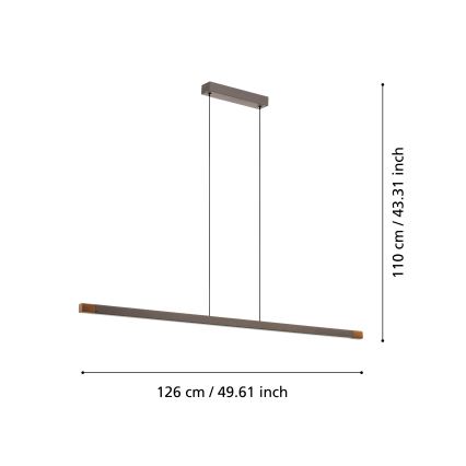 Eglo - Lámpara de araña LED regulable LED/22W/230V 3000K