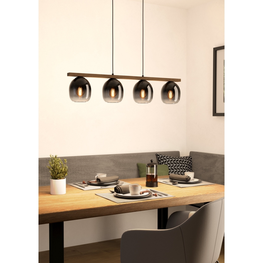 Eglo - Lámpara colgante 4xE27/40W/230V