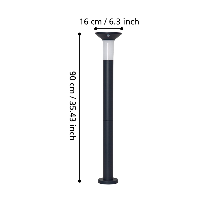 Eglo - Lámpara solar LED para exteriores con sensor 6xLED/0,03W/3,7V 1500 mAh IP44