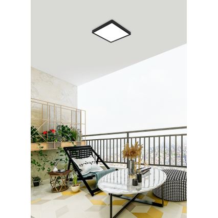 Eglo - Plafón LED de exterior LED/20,5W/230V IP44 negro