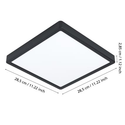 Eglo - Plafón LED de exterior LED/20,5W/230V IP44 negro