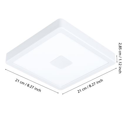 Eglo - Plafón LED de exterior LED/17W/230V IP44 blanco