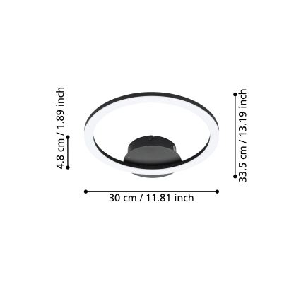 Eglo - Plafón LED regulable LED/15W/230V