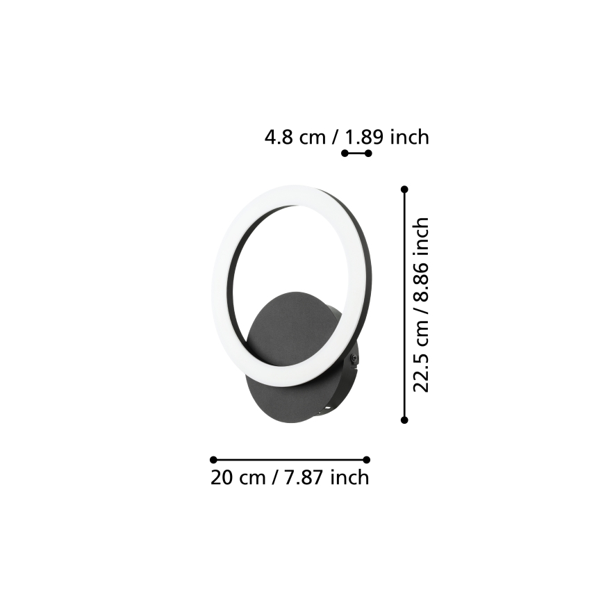 Eglo - Aplique LED regulable LED/12W/230V 3000-6500K