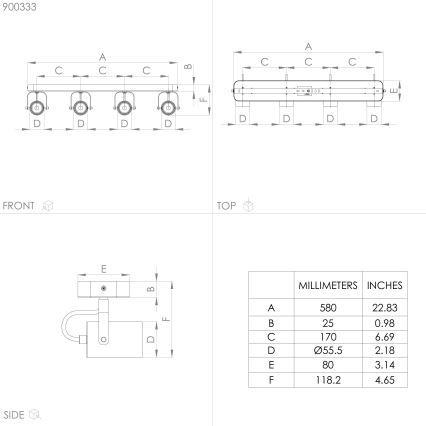 Eglo - Foco LED 4xGU10/3W/230V