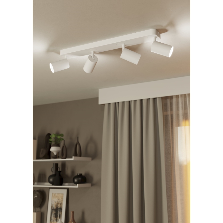 Eglo - Foco LED RGBW regulable 4xGU10/4,9W/230V blanco