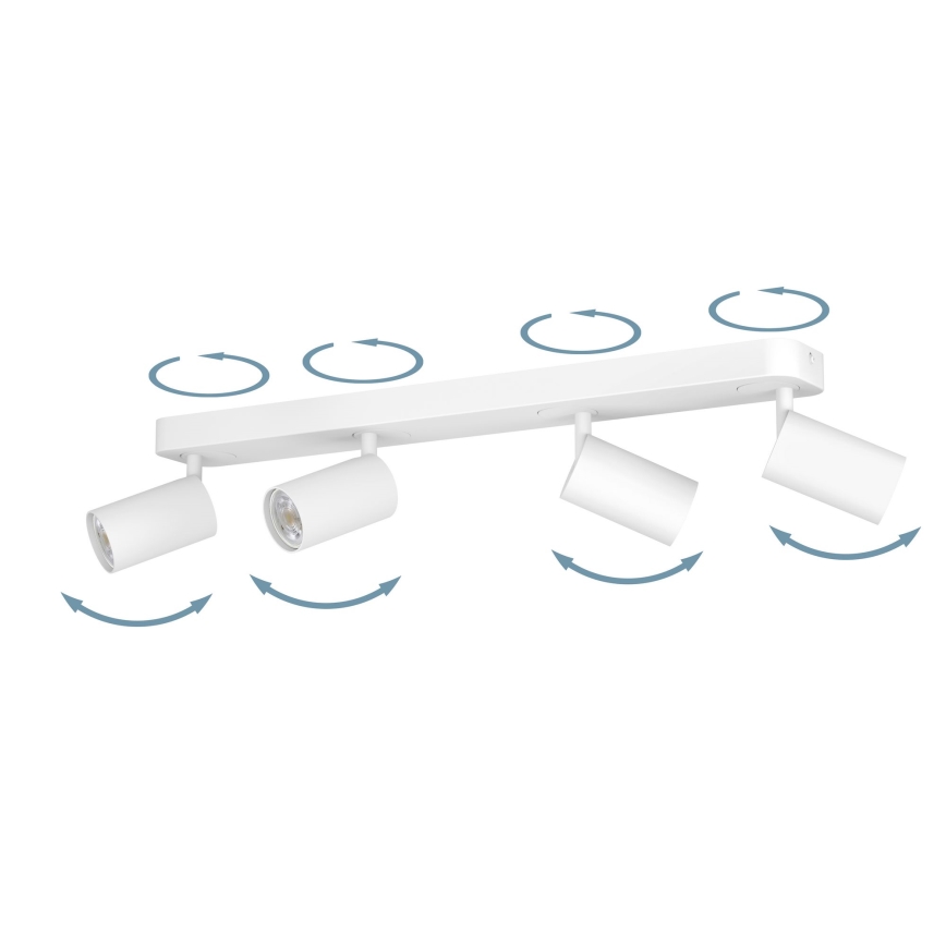 Eglo - Foco LED RGBW regulable 4xGU10/4,9W/230V blanco