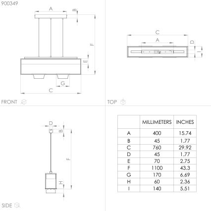 Eglo - Lámpara colgante 3xE27/40W/230V