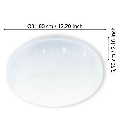 Eglo - Plafón LED de baño LED/18W/230V IP44