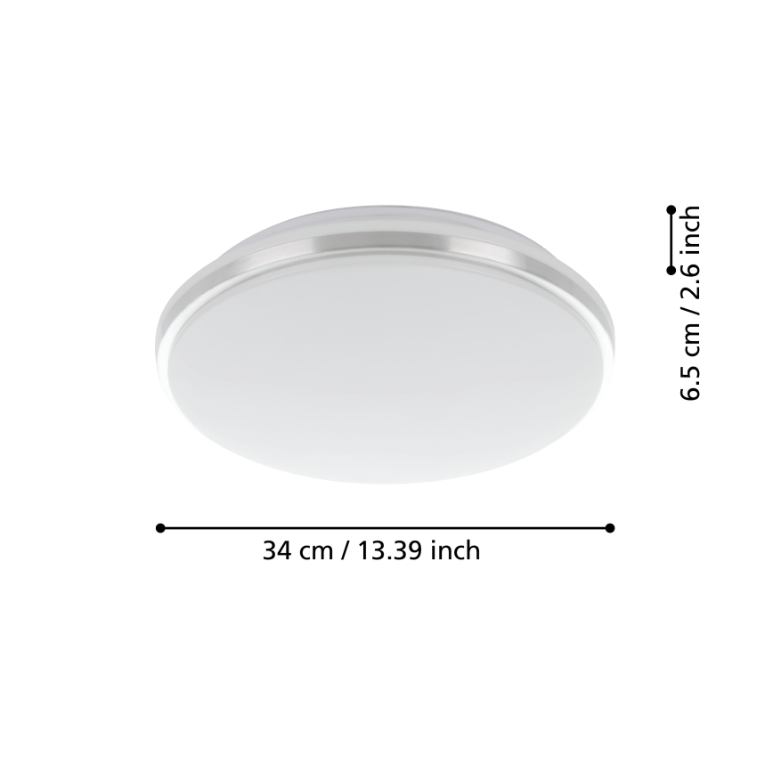 Eglo - Plafón LED de baño LED/15,6W/230V IP44 cromo brillante