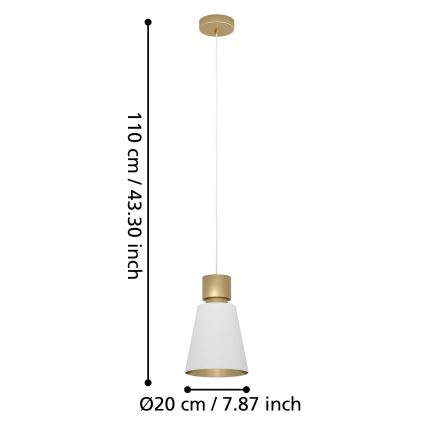 Eglo - Lámpara colgante 1xE27/40W/230V
