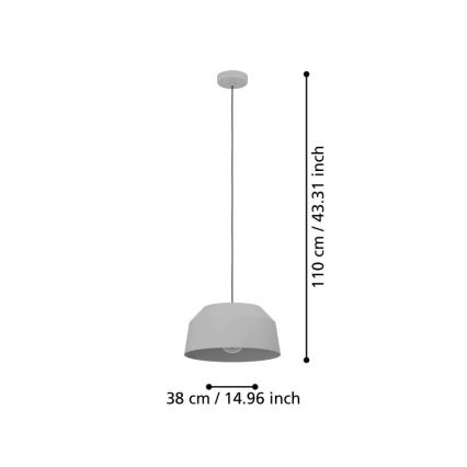 Eglo - Lámpara colgante 1xE27/40W/230V diá. 38 cm