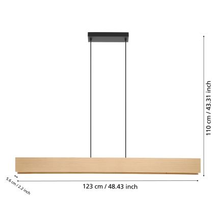 Eglo - Lámpara de araña LED RGBW regulable en cadena LED/35W/230V