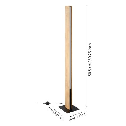 Eglo - Lámpara de pie LED RGBW regulable LED/35W/230V
