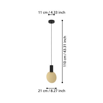 Eglo - Lámpara LED colgante 1xGU10/4,5W/230V 3000K