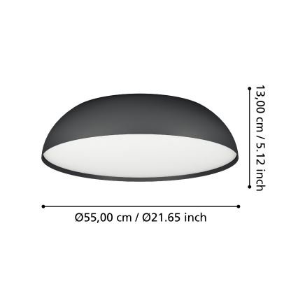 Eglo - Plafón LED RGBW regulable 3xLED/11W/230V 2700-6500K diá. 55 cm