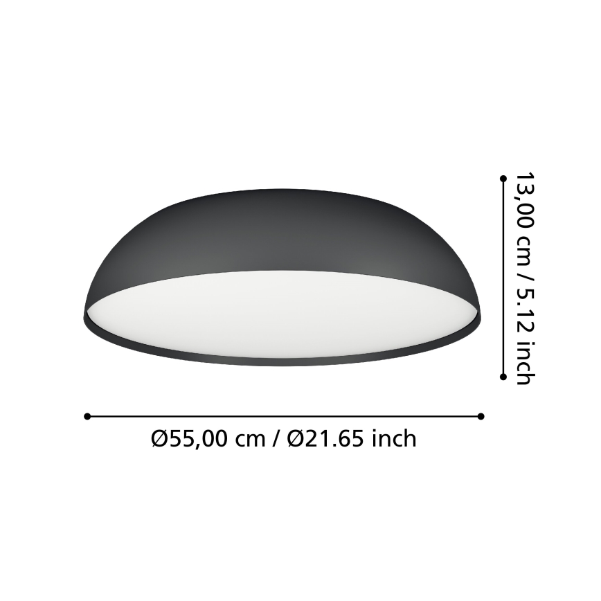 Eglo - Plafón LED RGBW regulable 3xLED/11W/230V 2700-6500K diá. 55 cm
