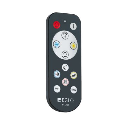 Eglo - Plafón LED regulable LED/15W/230V negro + mando a distancia