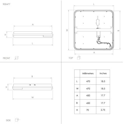 Eglo - Plafón LED RGBW regulable LED/22W/230V 2700-6500K